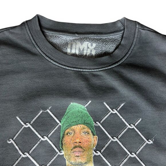 DMX Rapper Graphic Fleece Pull Over Crew Neck Gray Sweater Men’s Size L - Picture 3 of 6